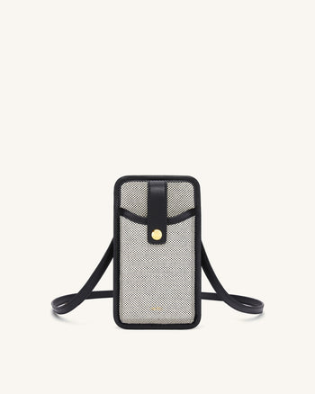 Aylin Phone Borsa - Nero Canvas