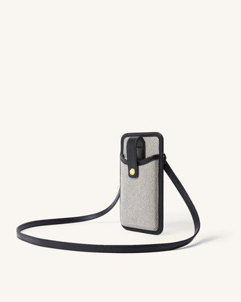 Aylin Phone Borsa - Nero Canvas