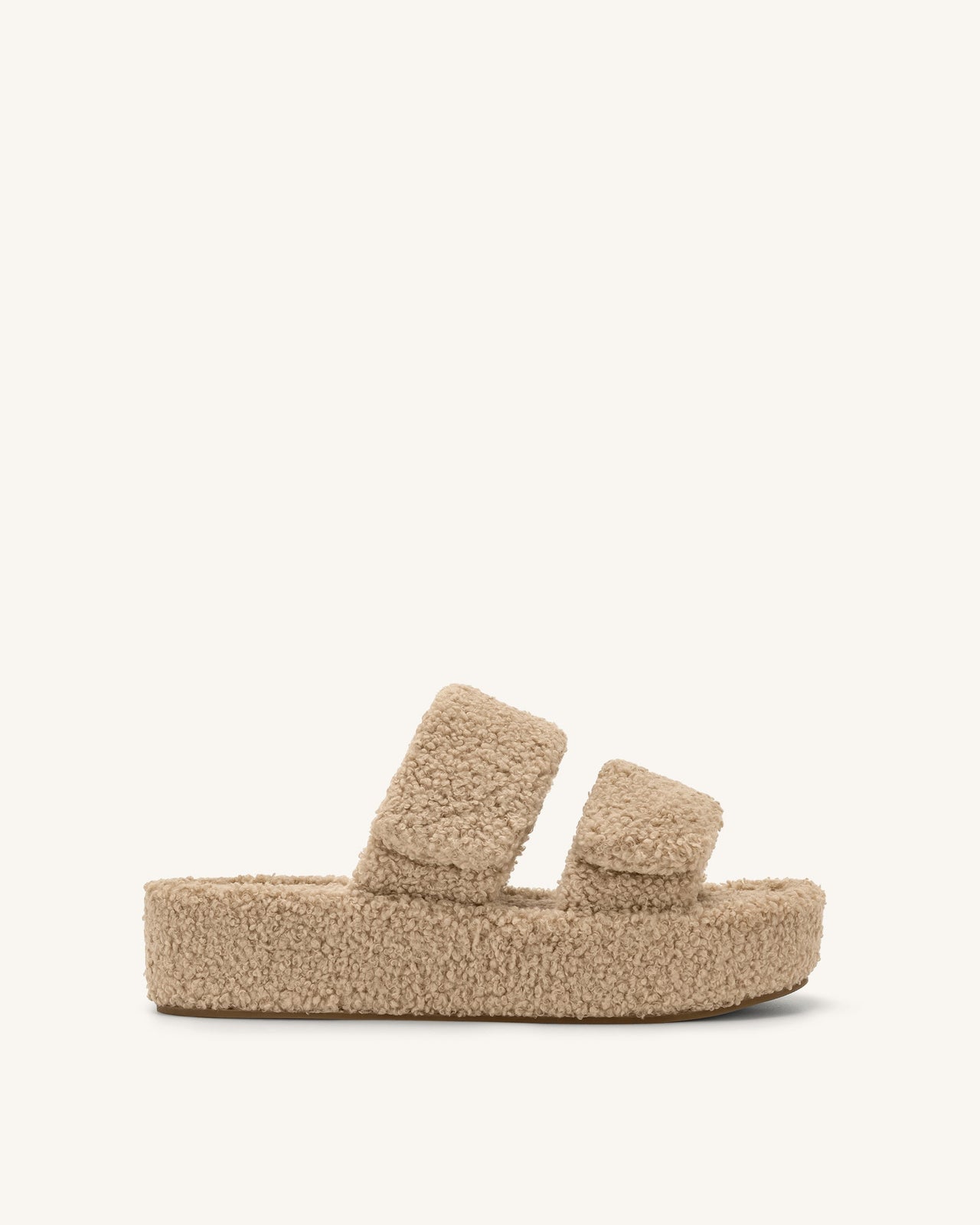 Lexi - Sandalo con Plateau in Ecopelliccia - Beige