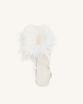 Sandali Fluffy Flats - Bianchi