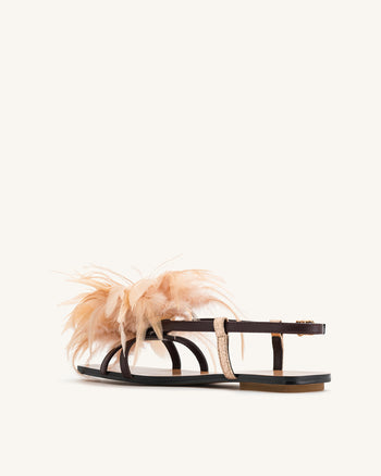 Sandali Fluffy Flats - Marrone