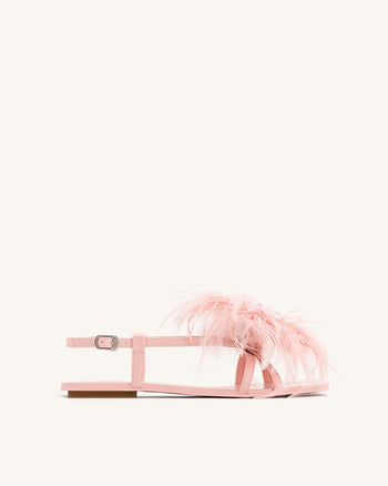 Sandali Fluffy Flats - Rosa Beige