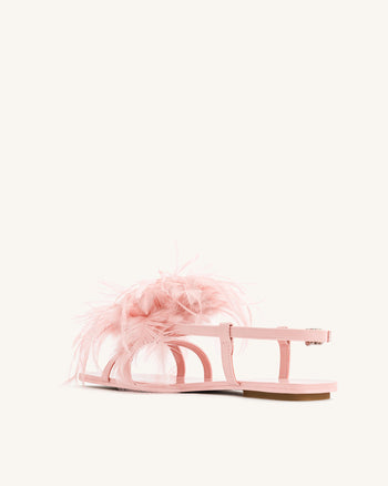 Sandali Fluffy Flats - Rosa Beige