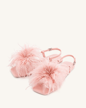 Sandali Fluffy Flats - Rosa Beige