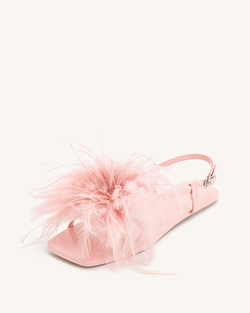 Sandali Fluffy Flats - Rosa Beige