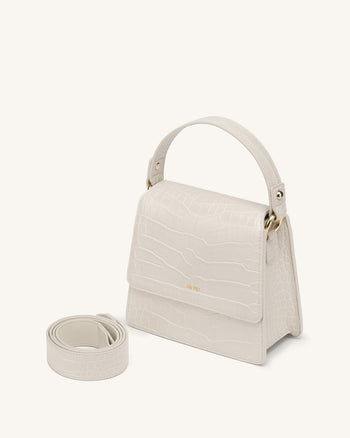 The Fae Top Handle Borsa - Ivory Cocco