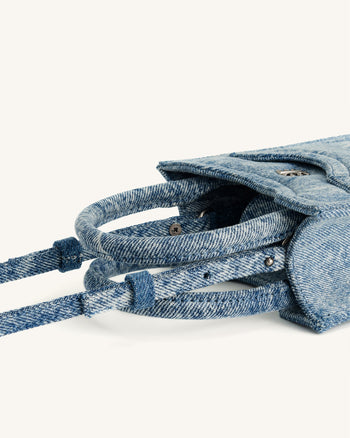 Borsa per telefono in denim FEI - Blu