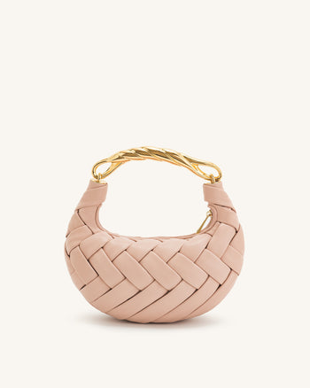 Borsa a mano intrecciata Orla - Rosa beige