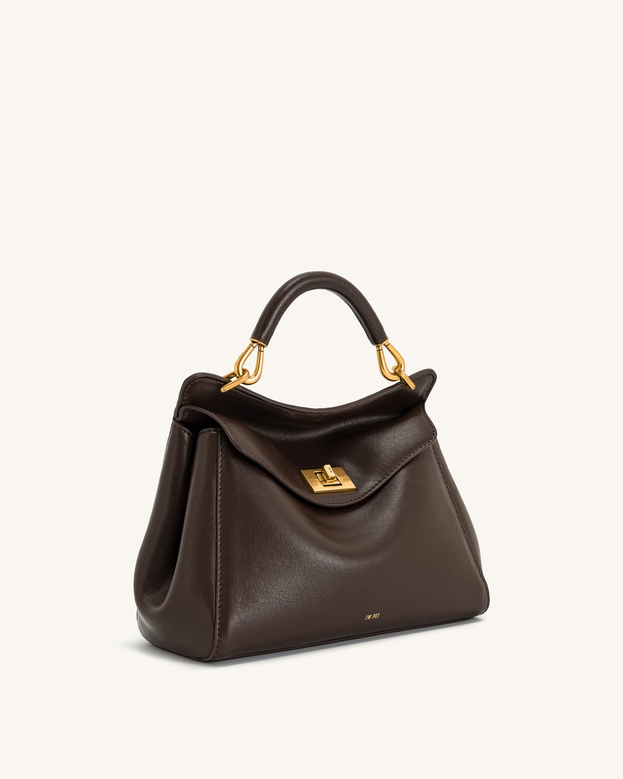 Lucia Borsa Classica Con Manico Superiore - Marrone Scuro