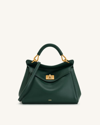 Lucia Borsa Con Manico Superiore Classica - Verde Scuro