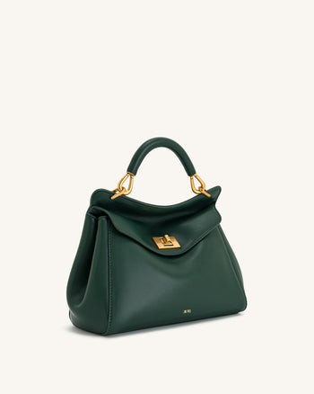 Lucia Borsa Con Manico Superiore Classica - Verde Scuro