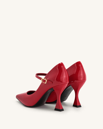 Thalina Patent Leather Pumps - Rosso