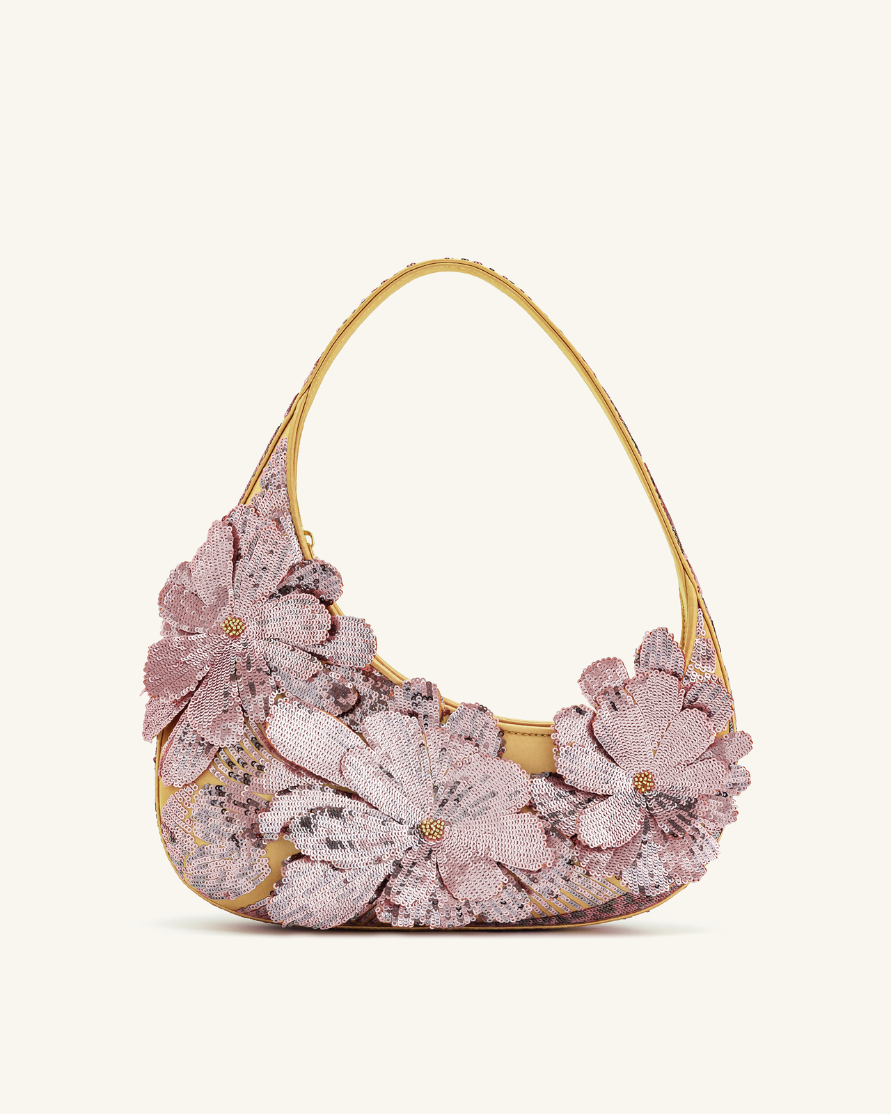 Borsa a Spalla con Paillettes Harlee - Rosa