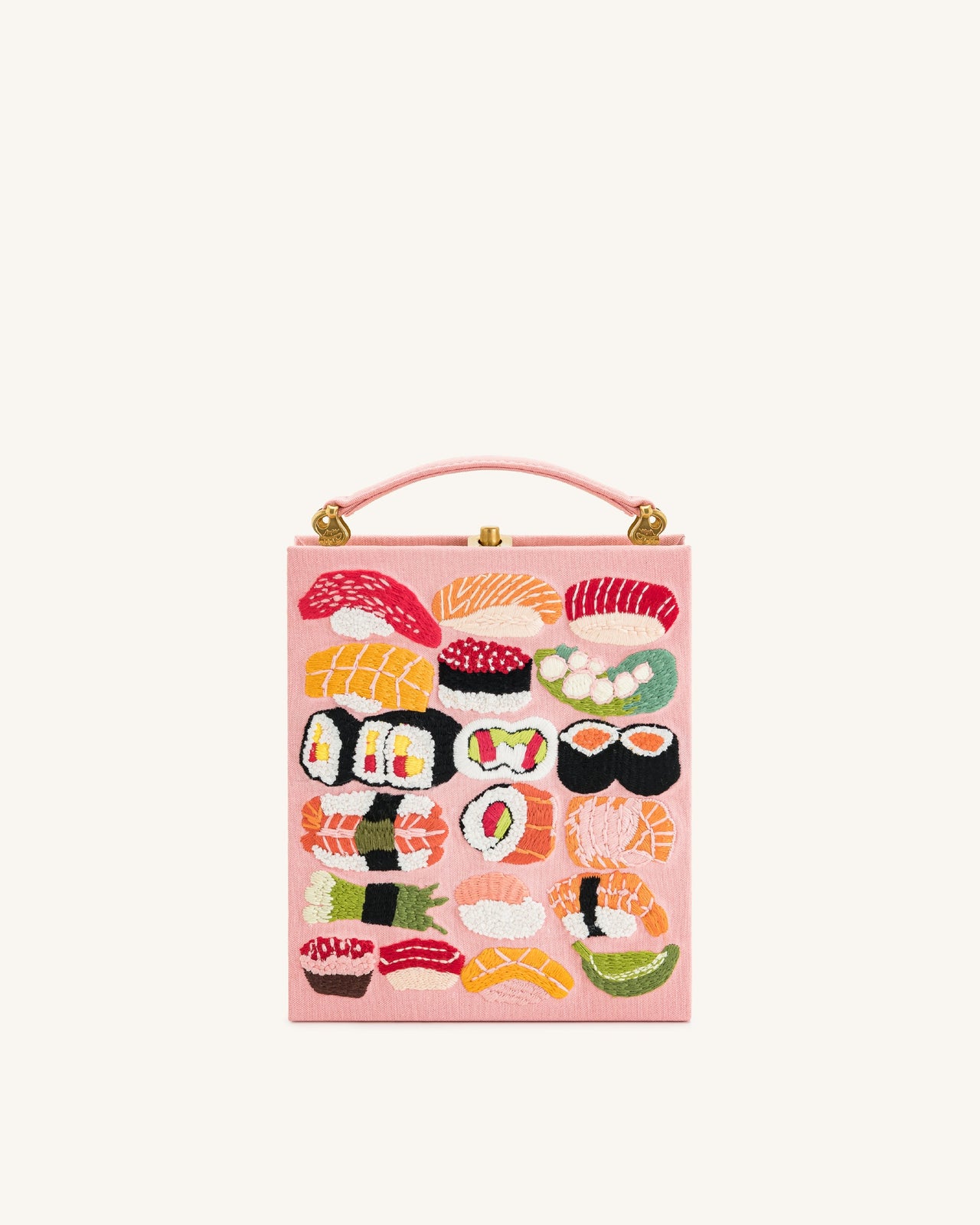 Taya-Sushi Ricamo Pochette a forma di libro - Rosa