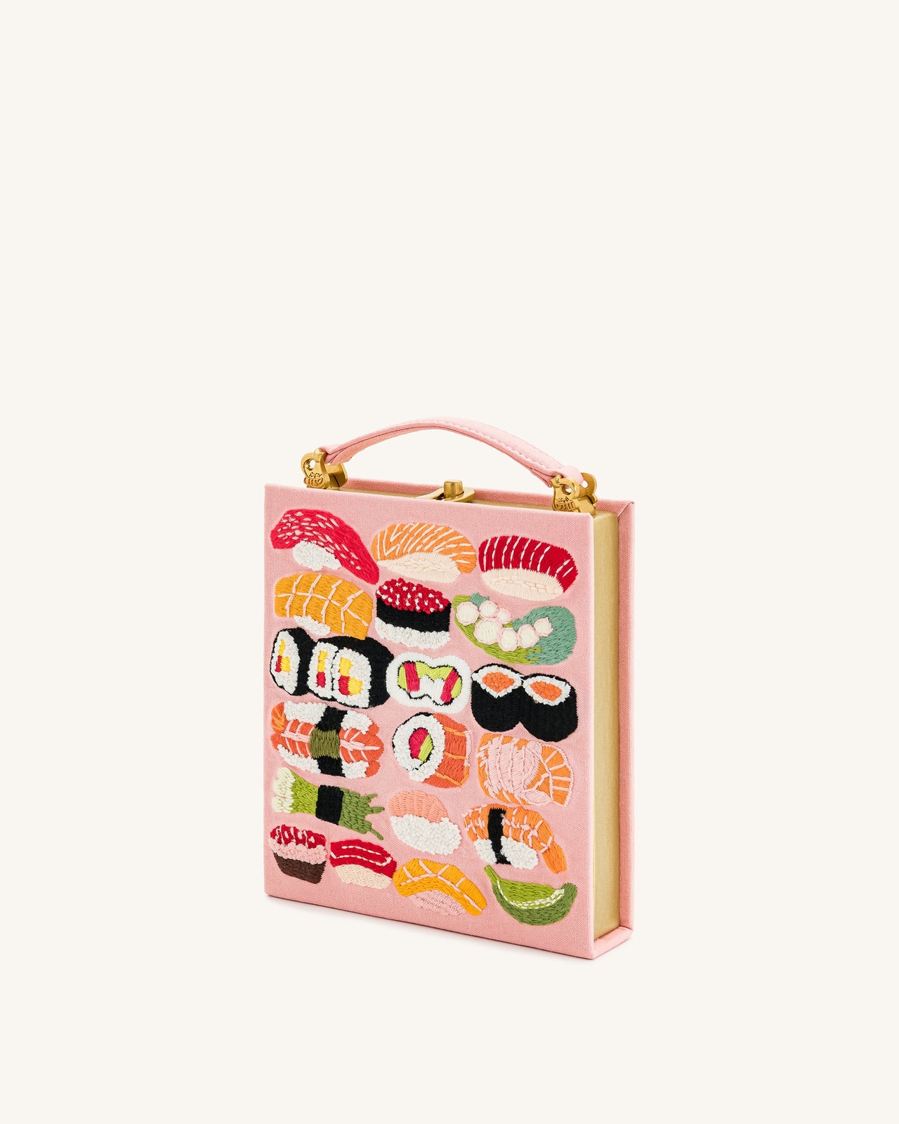 Taya-Sushi Ricamo Pochette a forma di libro - Rosa