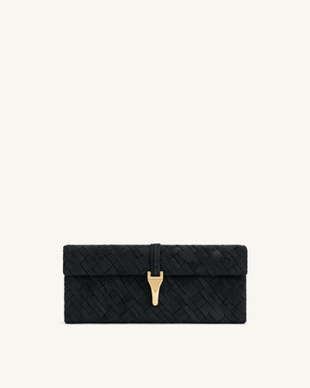 Zaria Clutch Intrecciata - Nero