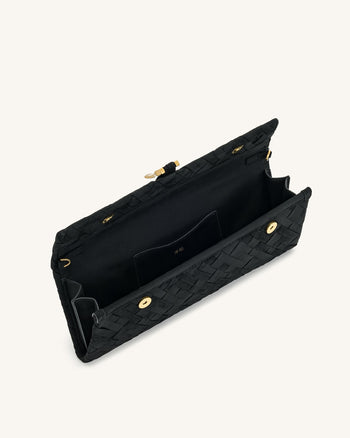 Zaria Clutch Intrecciata - Nero