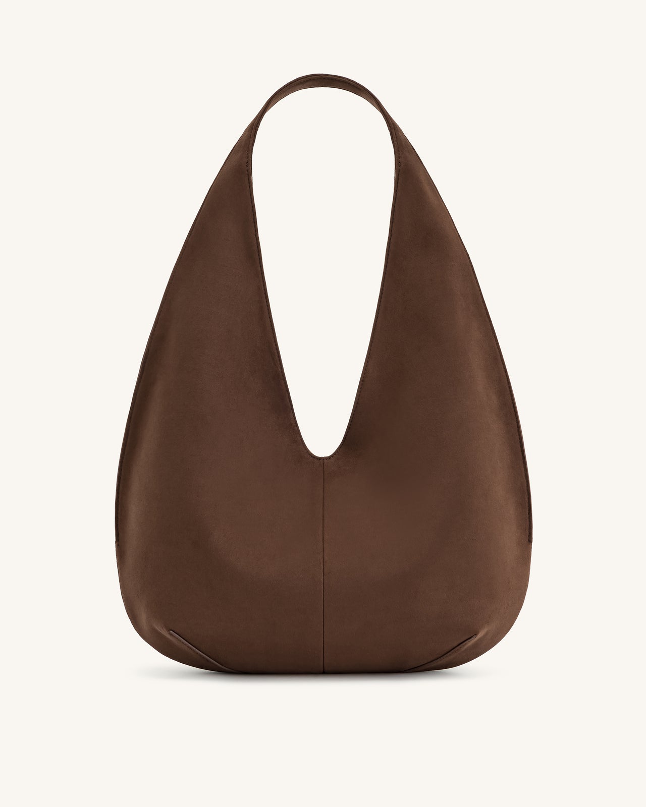 Borsa Hobo in Finta Pelle Scamosciata Dara - Marrone Mocha