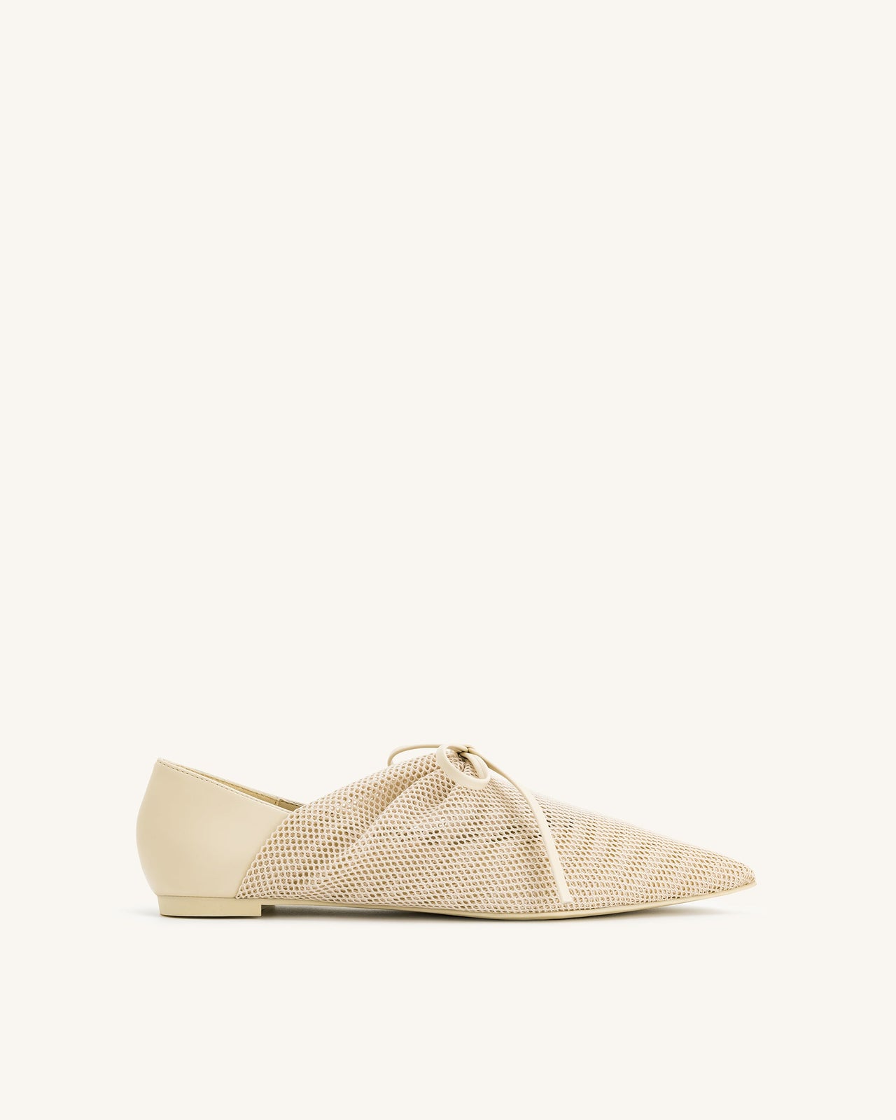 Scarpe da ballerina in rete a rete - Beige