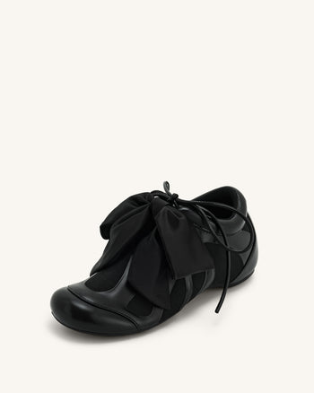 Rosie Scarpe da Ginnastica Basse con Fiocco - Nero