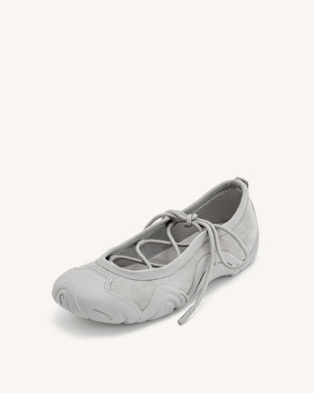 Sneakers Ballerina con Lacci Caitlin - Grigio