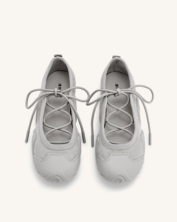 Sneakers Ballerina con Lacci Caitlin - Grigio