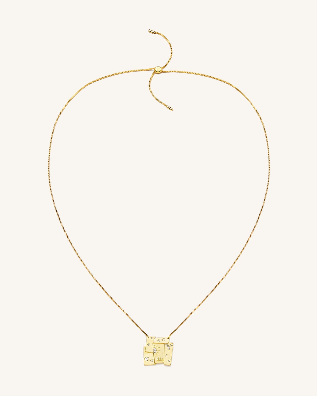 Collana Combinazione Cosmo - Placcato oro 18 ct & Zircone bianco
