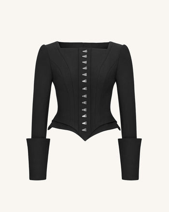 Lydia Blazer Ispirato Al Corsetto - Nero